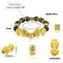 BEAUTEVER Feng Shui Lucky Nafu Wealth Bracelet Pi Xiu Pi Yao Black Beads Obsidian Friendship Charm Bracelet for Men Women Adjustable Set