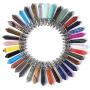 Justinstones 12pcs Big Semi-Precious Gemstone Crystal Healing Hexagonal Point Pendant Bead