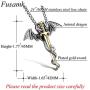 Fusamk Punk Animal Pendant Titanium Steel Sword Wing Dragon Necklace