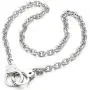 COOLSTEELANDBEYOND Mens Womens Link Chain Handcuff Necklace Silver Color, 26.8 inches Rope Chain, Punk Rock COOLSTEELANDBEYOND Mens Womens Link Chain Handcuff Necklace Silver Color, 26.8 inches Rope Chain, Punk Rock