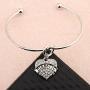 Diabetic Awareness Bracelet Diabetic Alert Charm Crystal Heart Bracelet Medical Alert Jewelry For Women