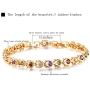 Women Bracelets, 18K Multi-Gemstone and Diamond Tennis Bracelet Gold Heart Bracelets for Women (Diamond Bracelet)