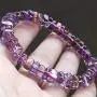 8mm Natural Ametrine Yellow Purple Gemstone Clear Abacus Beads Women Bracelet AAAAA