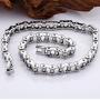 Qiaonitu 11mm Punk Bike Motorcycle Necklace Men 316L Stainless Steel Motor Bicycle Biker Chain Long Necklace Jewelry Silver 21.65-28inch