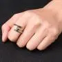 HZMAN Athletes Baseball Ring by Sports Stainless Steel Baseball and Baseball Bat Ring
