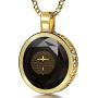 Nano Jewelry Gold Plated Christian Crucifix Necklace with Psalm 91 24k Gold Inscribed on Cubic Zirconia Pendant, 18'' Gold Filled -