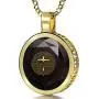 Nano Jewelry Gold Plated Christian Crucifix Necklace with Psalm 91 24k Gold Inscribed on Cubic Zirconia Pendant, 18'' Gold Filled -