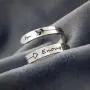 Vrycot Adjustable Inspirational Keep Going Ring Stainless Steel Adjustable Never Giver up Bands Cool Stacking Opening Gift for Women Statement