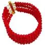 aczuv Red Nigerian Wedding African Beads Jewelry Set Crystal Necklace and Earrings for Women