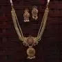 Aheli Beautiful Gold Tone Bollywood Party Wear Ethnic Festive Wedding Pendant Necklace Set Indian Traditional Fashion Jewelry for Women