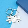 HN HNHB Like Puzzle Pieces Fit Together Perfectly Couple Keychain Boyfriend Girlfriend Gift Birthday Jewelry Gifts