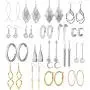 Fashion Earrings for Women Girls, Funtopia 68 Pairs Drop Dangle Earrings, Statement Stud Earrings Pearl Earrings Set for Party Jewelry Gift (Gold and Silver)