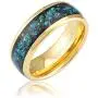 100S JEWELRY Engraved Personalized Galaxy Opal Gold Tungsten Rings For Men Women Wedding Band Engagement Promise Size 6-16 100S JEWELRY Engraved Personalized Galaxy Opal Gold Tungsten Rings For Men Women Wedding Band Engagement Promise Size 6-16
