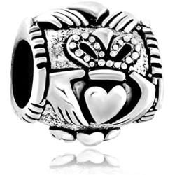 Charmed Craft Sterling Silver Celtic Friendship Claddagh Charms Beads Jewelry Fit Pandora Charm Bracelet