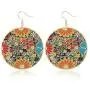 Allzedream Earrings Dangle Gold Lightweight Round Oversize Disc Drop Multicolor Allzedream Earrings Dangle Gold Lightweight Round Oversize Disc Drop Multicolor
