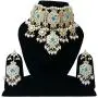 Finekraft Meena Kundan Bridal Wedding Designer Gold Plated Pearls Necklace Jewelry Set Finekraft Meena Kundan Bridal Wedding Designer Gold Plated Pearls Necklace Jewelry Set