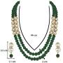 Aheli Crystal Pearl Long Necklace with Earring Indian Traditional Bollywood Jewelry Set for Women Girls