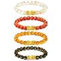 EIELO 4Pcs Pixiu Mantra Beads Bracelets for Men Women Red Black Crystal Bead Feng Shui Bracelets Attach Good Luck Wealth Money Pi Yao Protection Beaded Bracelets Jewelry