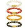 EIELO 4Pcs Pixiu Mantra Beads Bracelets for Men Women Red Black Crystal Bead Feng Shui Bracelets Attach Good Luck Wealth Money Pi Yao Protection Beaded Bracelets Jewelry