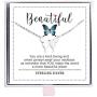 ALoveSoul 925 Sterling Silver Butterfly Necklace - Necklaces for Women Girls Minimalist Birthday Gift, Dainty Butterfly Jewelry Gifts for Women Personalized Jewelry