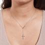 Mother-In-Law Gift Necklace: To My Mother-In-Law, Mother of My Husband, Infinity Cross (silver-plated-brass, NA)