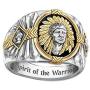 Indian Chief Ring for Men, Native American Indian Head Rings, Viking Buffalo Ring, Spirit of The Warrior Ring, Indian Headdress Ring, Amulet Ring, Tribal Alloy Ring Jewelry Gift for Men Boys