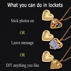 Women Girls 18K Gold Plated Cute Heart Locket Dangle Drop Earrings,with Gift Box