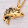 Luck Fish Urn Necklaces for Ashes for Girls Memorial Charms Pendant Stainless Steel Keepsake Cremation Jewelry Free 20 Inch Chain+Fill Kit