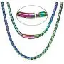 ROWIN&CO Rainbow Solid 6mm Miami Curb Cuban Link Chain Colorful 316L Steel Rope Chain/Bracelets, Unisex, Multicolor Hip Hop Jewelry Choker Chain ROWIN&CO Rainbow Solid 6mm Miami Curb Cuban Link Chain Colorful 316L Steel Rope Chain/Bracelets, Unisex, Multicolor Hip Hop Jewelry Choker Chain