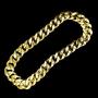 DaNaRaa Mens Chunky Necklace, Rapper Fake Gold Chain 90s Hip Hop Fake Gold Necklace Costume Accessory (27.5 Inches1.37inches)