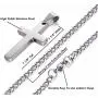 Linda Roberts Jewelry Christian Cross Pendant Necklace with Chain Mens Womens Stainless Steel Simple Style Linda Roberts Jewelry Christian Cross Pendant Necklace with Chain Mens Womens Stainless Steel Simple Style