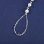 Yalice Pearl Finger Bracelet Ring Dainty Hand Chains Slave Finger Chain Jewelry for Women and Girls (Silver)