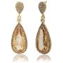 Moonstruck Costume Jewelry Chandelier Champagne Golden Gold Drop and Dangle Earrings for Women