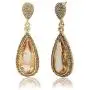 Moonstruck Costume Jewelry Chandelier Champagne Golden Gold Drop and Dangle Earrings for Women