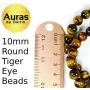 Auras by Osiris - Tiger Eye Beaded Necklace For Men - World Class Durability & Magnetic Clasp - Good Luck - Confidence - Handmade in USA Tiger Eye 10mm)