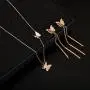 EVEVIC Stainless Steel Butterfly Necklace Earrings Set for Women 14K Gold Plated Hypoallergenic Jewelry Sets EVEVIC Stainless Steel Butterfly Necklace Earrings Set for Women 14K Gold Plated Hypoallergenic Jewelry Sets