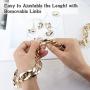 Subiceto 80s 90s Costume Fake Gold Turnover Chain Necklaces for Men Women Plastic Chunky Hip Hop Rapper Cuban Link Chain Necklace 2 Pieces 32-36 Inch