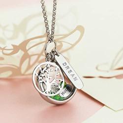 NinaQueen Tree of Life 925 Sterling Silver Locket Pendant Dream and Hope Women Fine Necklace Wedding Gifts For Her Christmas Gifts For Women Birthday Anniversay Gifts For Wife Mom Her Daughter Girls