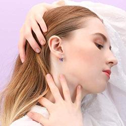 SISMIURRA Multicolor Cubic Zirconia Huggie Hoop Earrings 18K White Gold Plated AAAAA CZ Dainty Leverback Huggy Earrings Gift for Women Girls