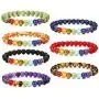 Besteel 7 Pcs Natural Stone Chakras Bracelet for Men Women Crystal Healing Yoga Bead Bracelet Adjustable Besteel 7 Pcs Natural Stone Chakras Bracelet for Men Women Crystal Healing Yoga Bead Bracelet Adjustable