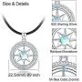Compass Necklace, 925 Sterling Silver with Rainbow Moonstone, Inspirational Compass Jewelry Gift for Women Girlfriend Daughter with Gift Box Compass Necklace, 925 Sterling Silver with Rainbow Moonstone, Inspirational Compass Jewelry Gift for Women Girlfriend Daughter with Gift Box
