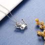 Sterling silver Urn Butterfly Cremation Necklace for Ashes S925 Memorial Pendant Urn Ashes Jewelry Gift for Loss of a Loved One