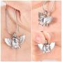 Minicremation Cremation Jewelry Urn Necklace for Ashes, Flying Pig Memorial Pendant Made of 316L Stainless Steel, Keepsakes Locket Four Colors Can be Choose.