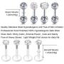 LAURITAMI 16g Tragus Helix Earrings Ear Cartilage Earring Stud Ear Piercing Jewelry Stainless Steel Ear Studs for Women Girls