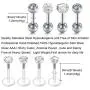 LAURITAMI 16g Tragus Helix Earrings Ear Cartilage Earring Stud Ear Piercing Jewelry Stainless Steel Ear Studs for Women Girls LAURITAMI 16g Tragus Helix Earrings Ear Cartilage Earring Stud Ear Piercing Jewelry Stainless Steel Ear Studs for Women Girls