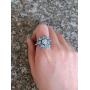 CZ Stone Crystal Sunflower Ring Silver Plated Rhinestone Flower Wedding Ring Jewelry
