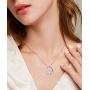 Easter Gifts Jewelry Bunny Necklace Silver with Message Keep Me in Your Heart, Best gifts for Rabbit Lovers Wedding Gift