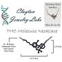 Clayton Jewelry Labs THC Tetrahydrocannabinol Weed Marijuana Molecule Stainless Steel Necklace
