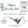 Clayton Jewelry Labs THC Tetrahydrocannabinol Weed Marijuana Molecule Stainless Steel Necklace