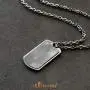 555Jewelry Mens Stainless Steel Fingerprint Rectangle Tag Chain Pendant Necklace 555Jewelry Mens Stainless Steel Fingerprint Rectangle Tag Chain Pendant Necklace